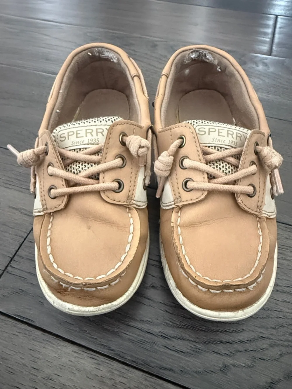 Sperry Kids Beige/Tan Moccasin Boat Shoes